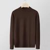 2024 Autumn/Winter Men's Youth Half Turtleneck Knitted Sweater - Casual Mid-Neck Top