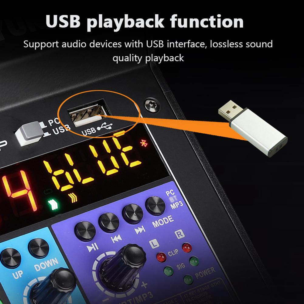 A6 6-канальный портативный мини-микшерный пульт с аудиоинтерфейсом USB для записи, пения, веб-трансляций, вечеринок, без питания