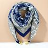Magnetic Buckle Square Scarf Triangle Scarf for Spring Autumn Winter Neck Protection Warm Scarf