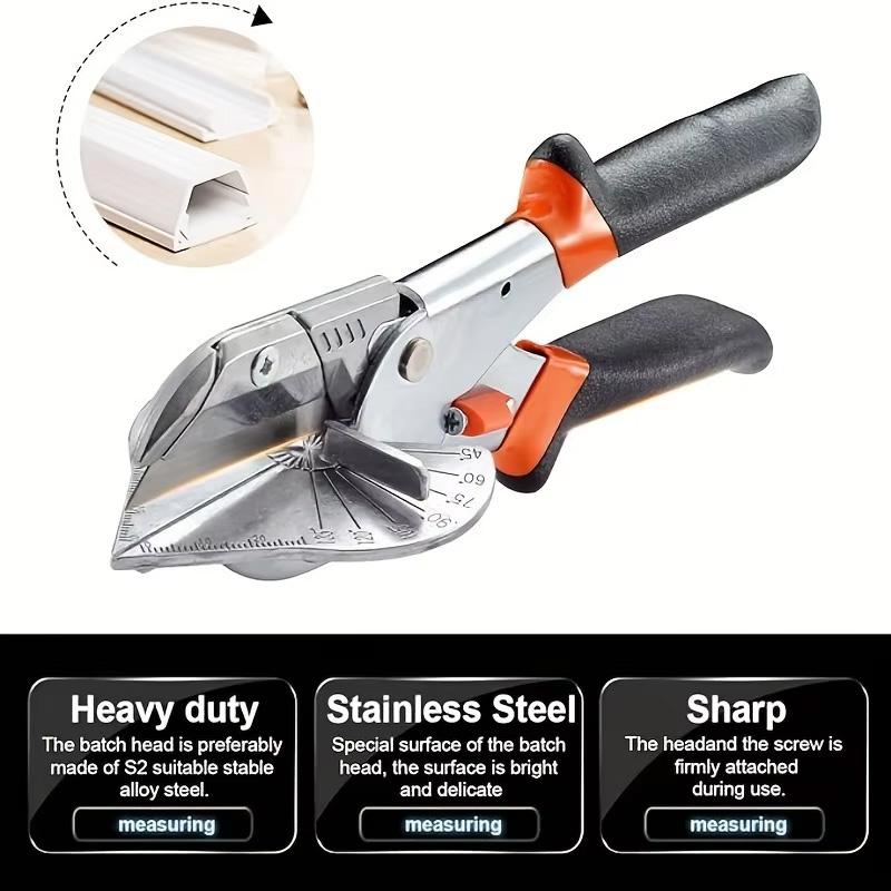 Angle Shear 45-135 Degree Miter Cutter Hand Shear Mitre Scissor Siding Wire Duct Cutter PVC PE Plastic Pipe Hose Scissors Cut