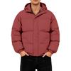 Men's Oversized Casual Down Jacket With Long Sleeves And Hood