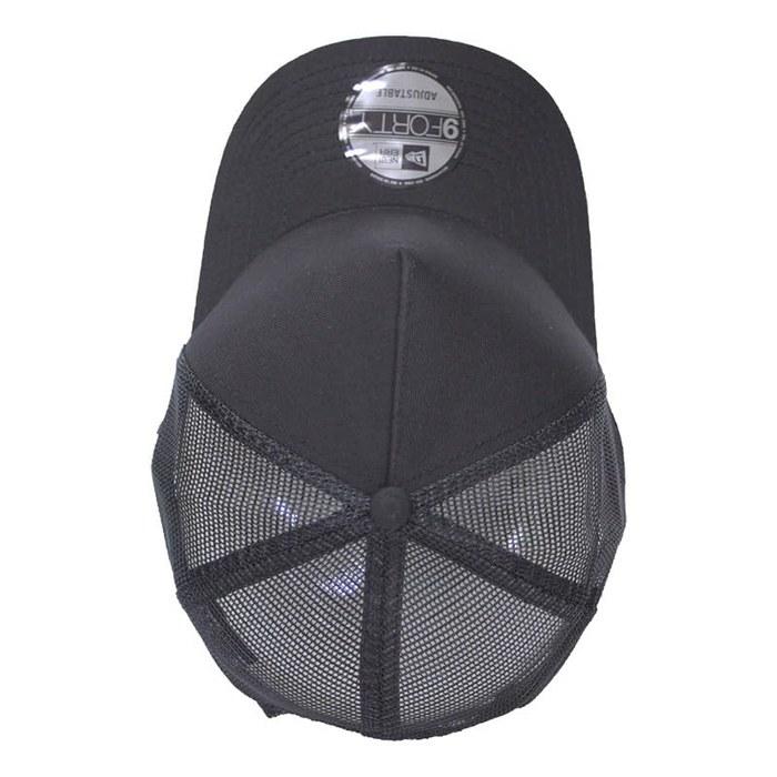 [New Era] Mesh Cap Logo Men's Cap Side Logo Plain Hat 9FORTY NewEra Baseball Cap Free Size (Graphite/Black)