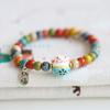 Милый браслет Lucky Cat для девочек, регулируемые цветные браслеты из бисера