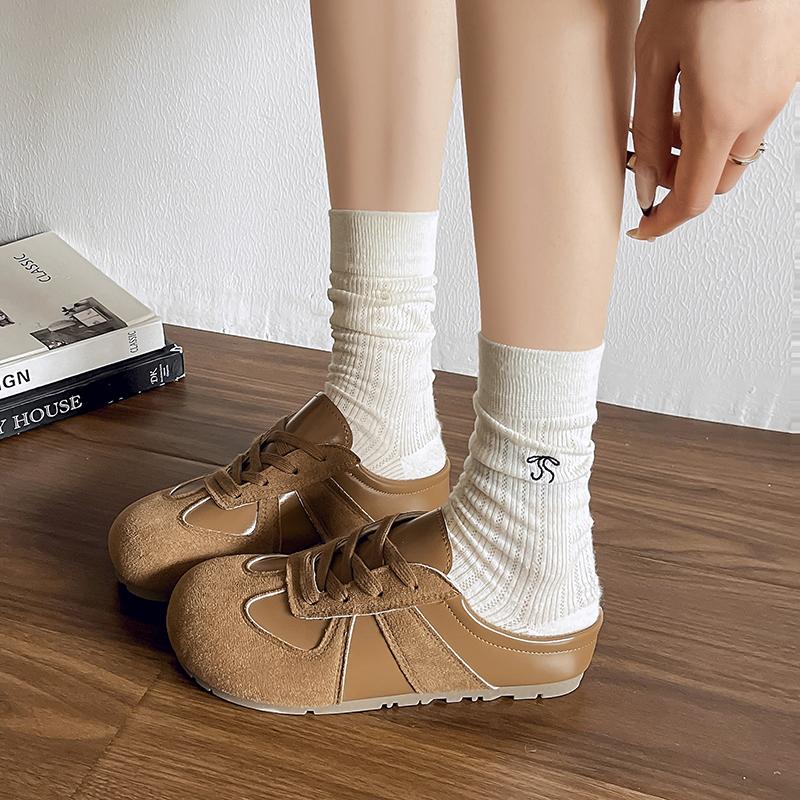 Летние Новые Женские Модные Легкие Шлепанцы Ремешок Плоская Обувь Ретро Круглый Носок Повседневная Обувь