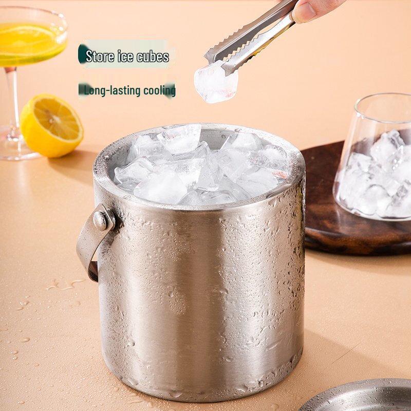 304 Stainless Steel Double-Layer Ice Bucket