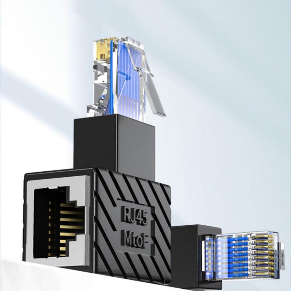 90 Degree Network Cable Connector LAN Extension Adapter for Cat5 Cat6 LAN Ethernet Network Cable