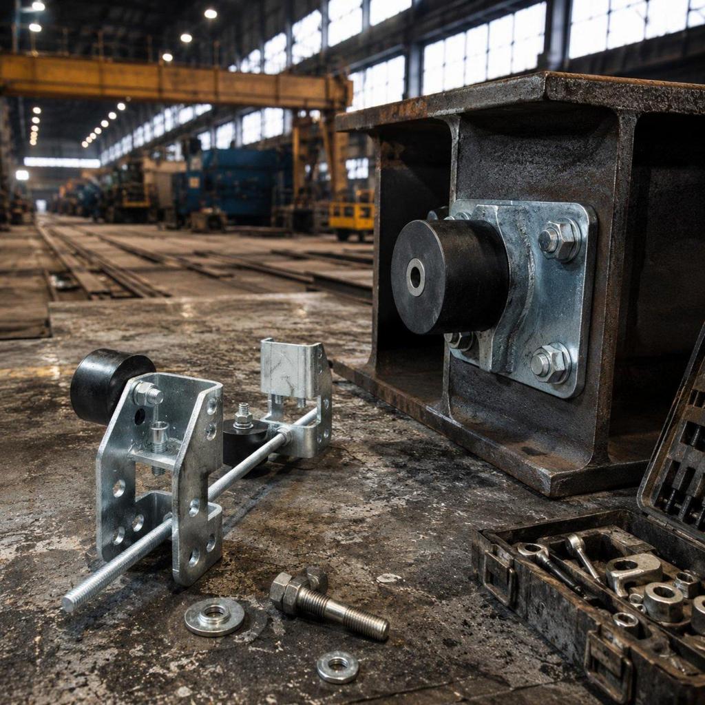 Girder Trolley Stopper Shock Absorbing Crane Anti Collision Rail Stop