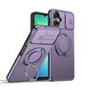 Сдвижная крышка камеры Бронированный чехол для Samsung Galaxy A07 4G A06 5G Металлическое кольцо-подставка ТПУ каркас Жесткий пластик Ударопрочный Чехол-щит
