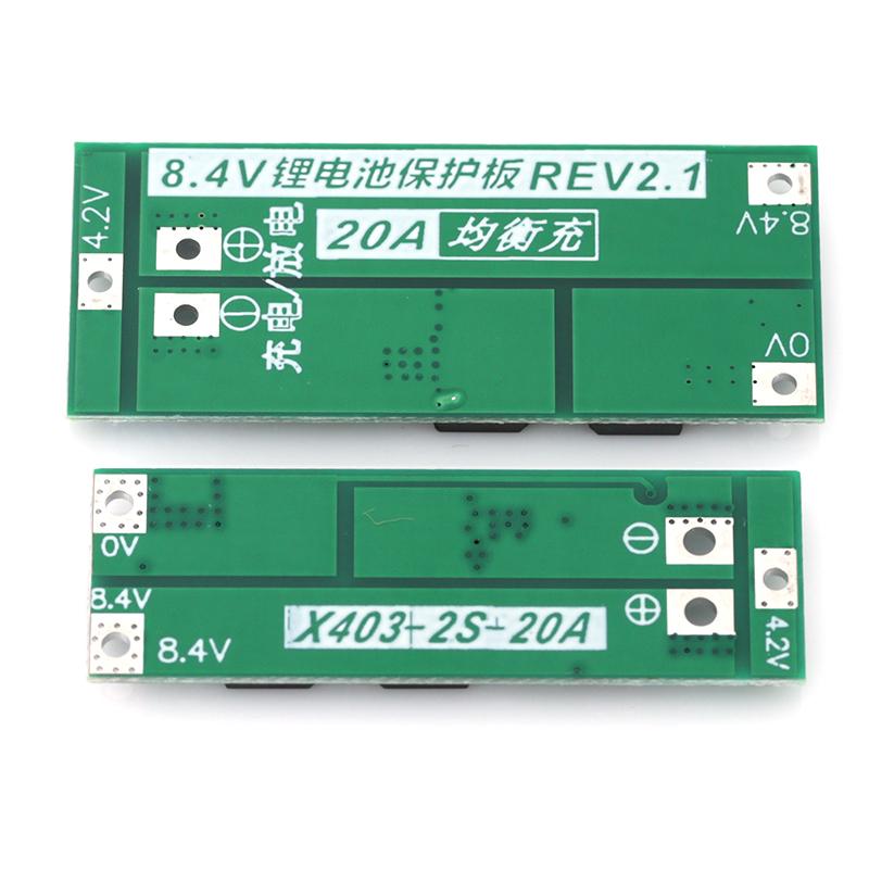 2S 20A 7.4V 8.4V 18650 Lithium Battery Protection Board/BMS Board Standard/Balance For DIY
