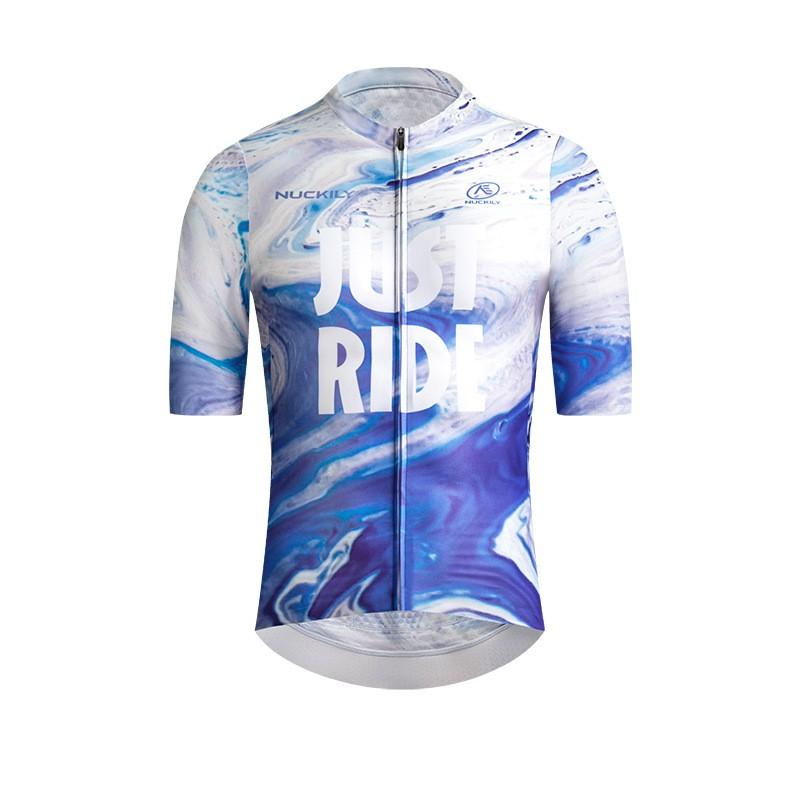 NUCKILY Mens Cycling Jersey Breathable Quick Dry Sun Protection Top Road Bike