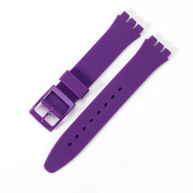 16mm 17mm 19mm 20mm Rubber Watch Strap for Swatch Colorful Sports Band Replacement Wrist Bands Soft Waterproof Silicone Bracelet