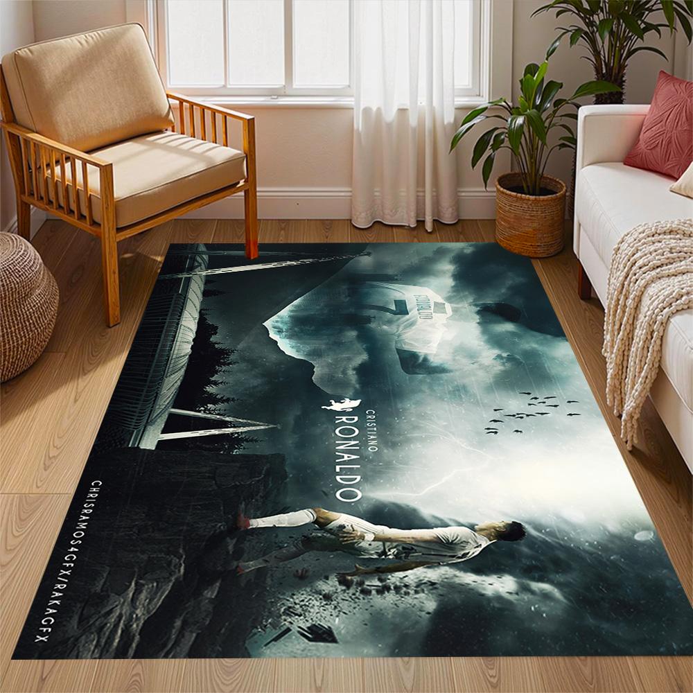 Ronaldo's Legacy Portugal Floor Mat Design for Playrooms Decorate room Dining Room Outdoor Antislip Carpet Anime Office Decor Birthday/Christmas Gift
