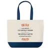 Tote bag - PLANETEE - Cabas - Coton - Imprimé «Shopping Bleu Ema Aussi Géniale» - Bleu