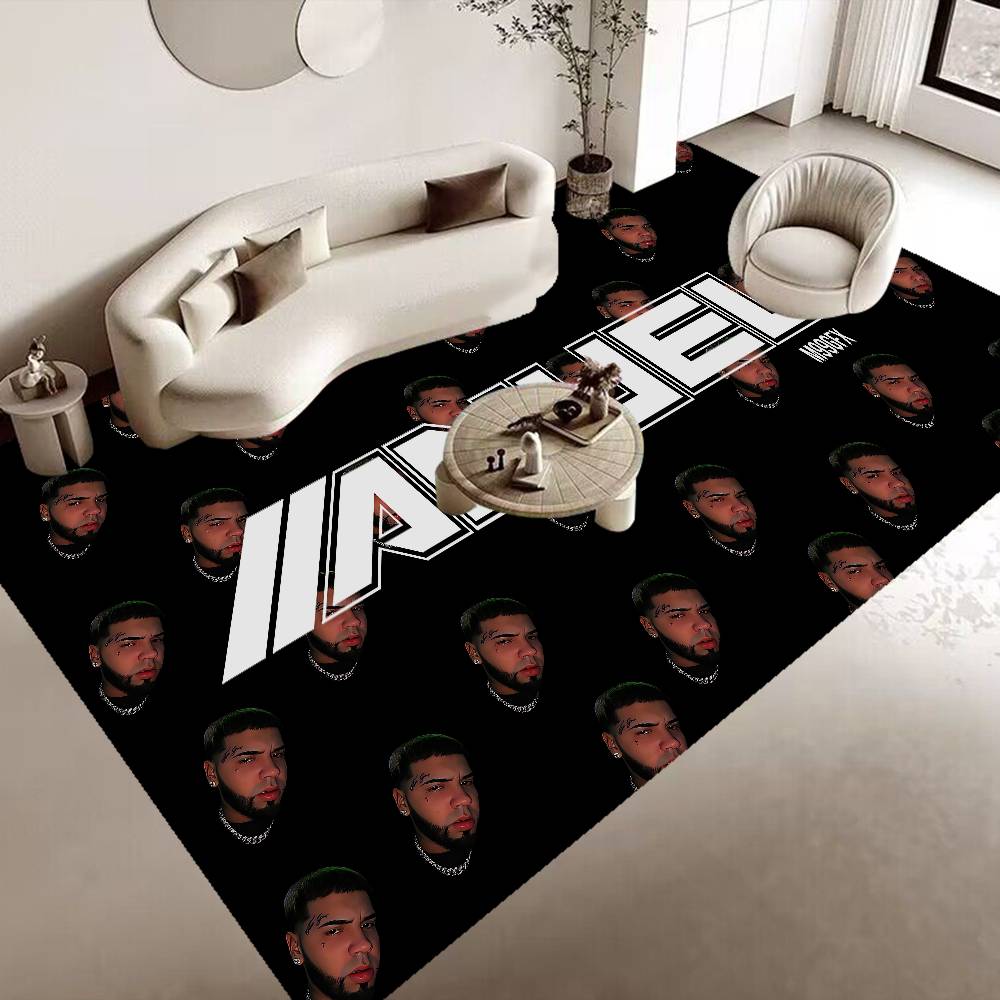 Classic Rapper Anuel AA Music Floor Mat Cheaper Anti-slip Modern Living Room Balcony Printed Bedside Mats