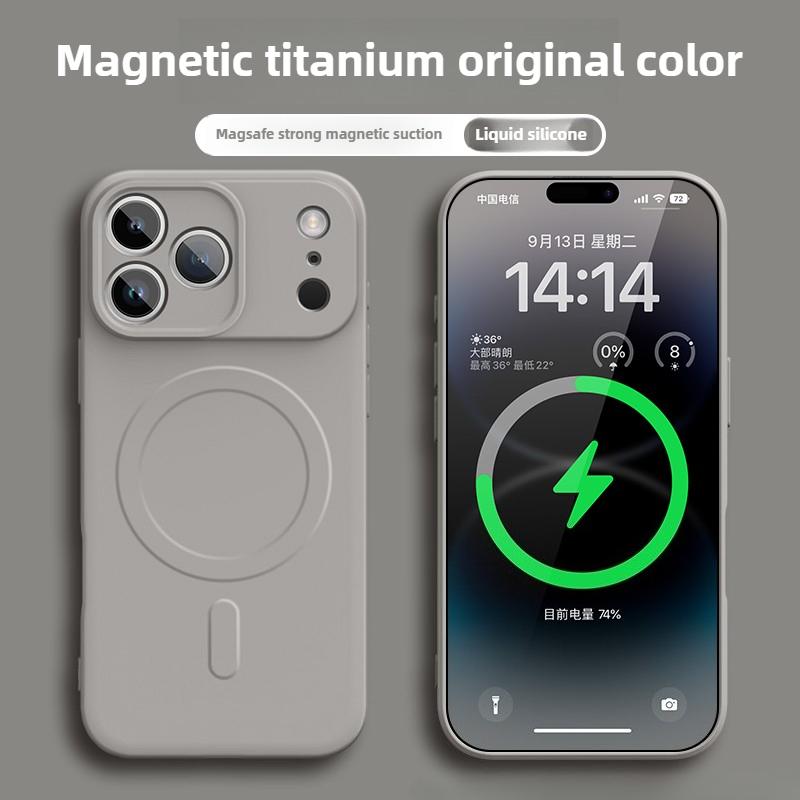 Чехол из жидкого силикона Magsafe для IPhone 17 Air 14 15 Plus 12 13 Mini 11 Pro Max Магнитная крышка для беспроводной зарядки