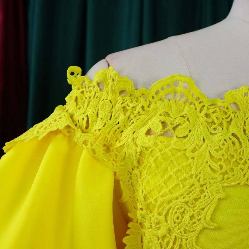 YYFS Женская мода лето весна однотонный принт с коротким рукавом на одно плечо с высокой талией повседневные платья