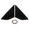 Rear Window Shutter Cover Glossy Black ABS Triangle Side Window Louvers Vent Cover for Focus C346