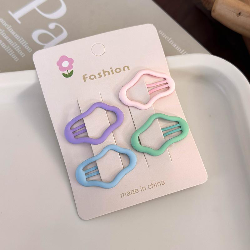 4-5 шт., желто-зеленая челка, боковой зажим, головной убор, волосы девушки, боковой зажим для волос, простая заколка, милый аксессуар для волос