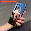 2DFlat Samsung phone case Cute Pig Facing Camera Outdoors Applicable to Galaxy S22 S23 S24 S25ULTRA S26 A12 A13 A14 A15 A16