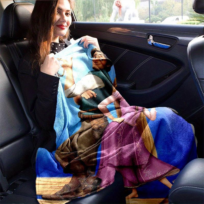 1 шт., Рапунцель и Флинн Райдер из мультфильма «Запутанная история», Плед для дома, Покрывало на диван, Плед для улицы, Подарок друзьям, Фланелевый плед, Подходит для