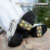 Elastic Transparent Ice Cleats with 5 Metal Studs for Non-slip Winter Walking