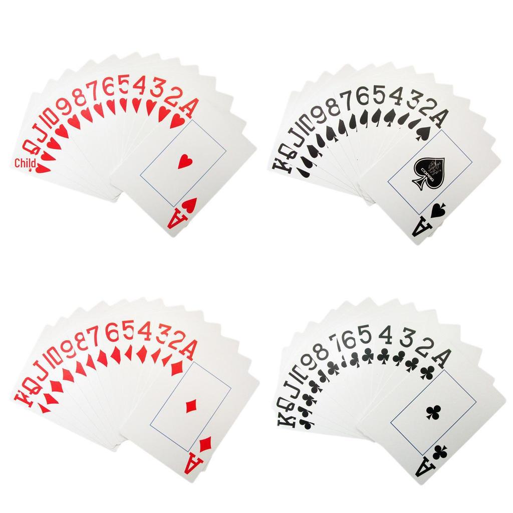 Моющиеся матовые пластиковые игральные карты, крупный шрифт, набор для покера из ПВХ (Красный и черный), Дополнительный вариант отделки: желтый песок