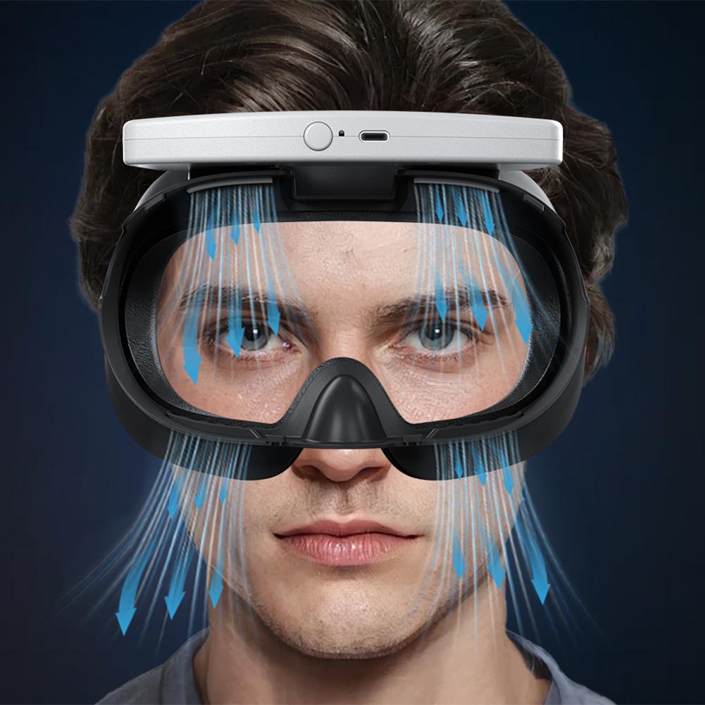 VR Охлаждающий вентилятор Циркуляция воздуха Дышащий охлаждающий вентилятор Накладка на лицо 3 скорости с PU подушкой для лица для VR-гарнитуры Meta Quest 3