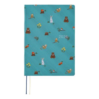 Hobonichi Techo 2026 HON Английский Тайский лес страница на Издание и Главный/в [А5/1 день/Январь/Понедельник начало]