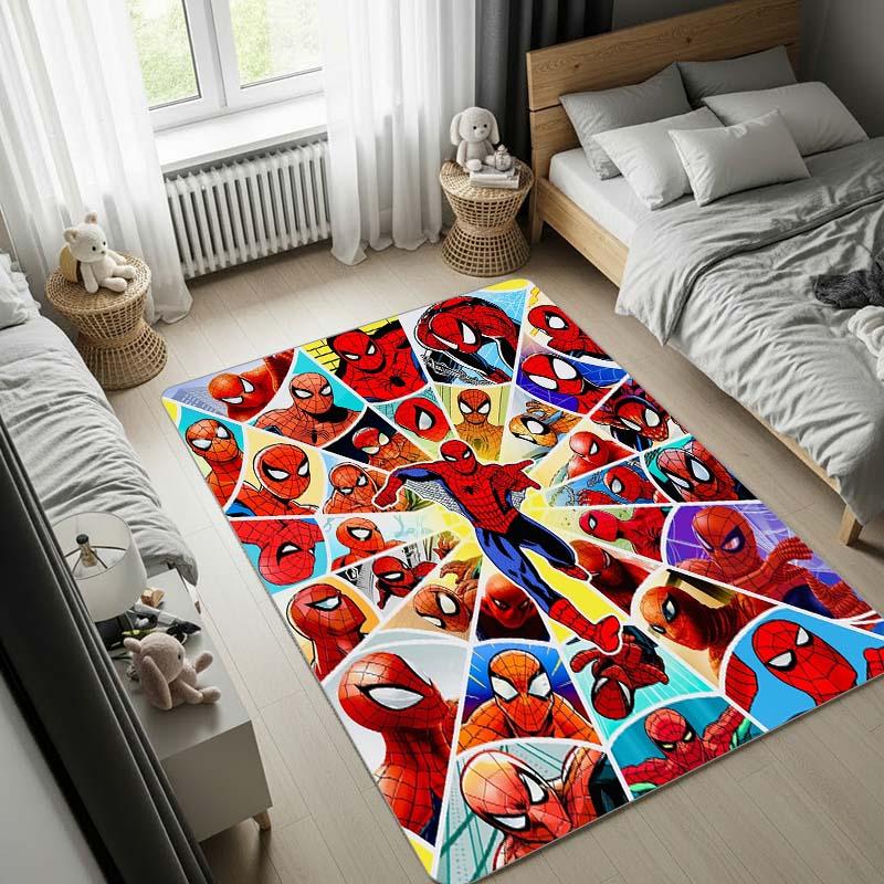 Spider-Man Superhero Rug, Bedroom Rug, Doormat,Living Room Rug, Bedside Carpet, Computer Chair Mat, Birthday Christmas Gift.