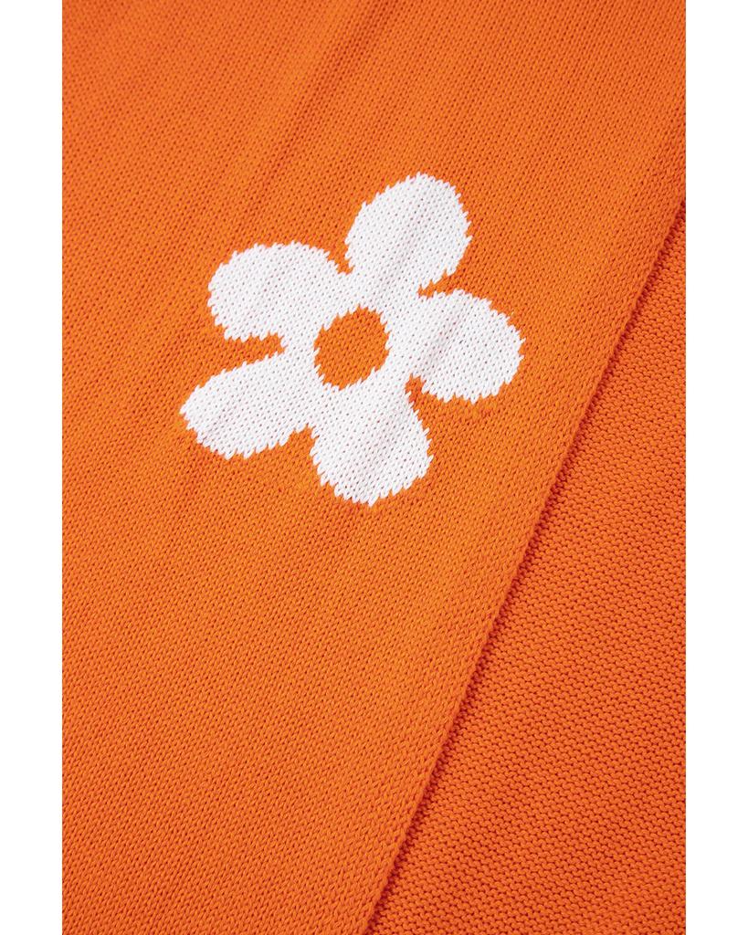 Azura Exchange Кардиган больших размеров с узором из оранжевых цветов и заниженными плечами