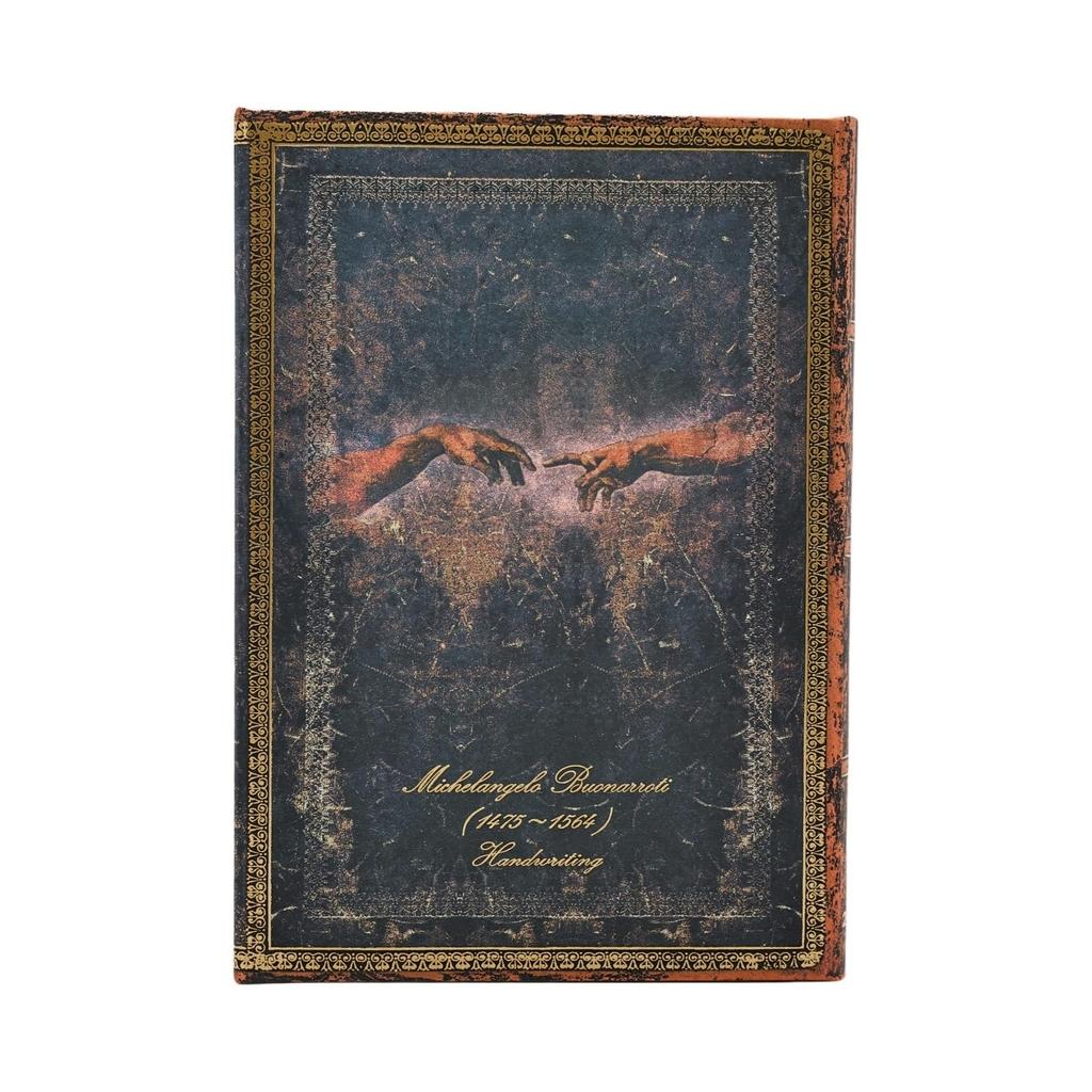 Ежедневник Paperblanks 2026, Твердый переплет, Midi, Рукописный стиль Микеланджело "Отпечатки рук" DJ1213-0