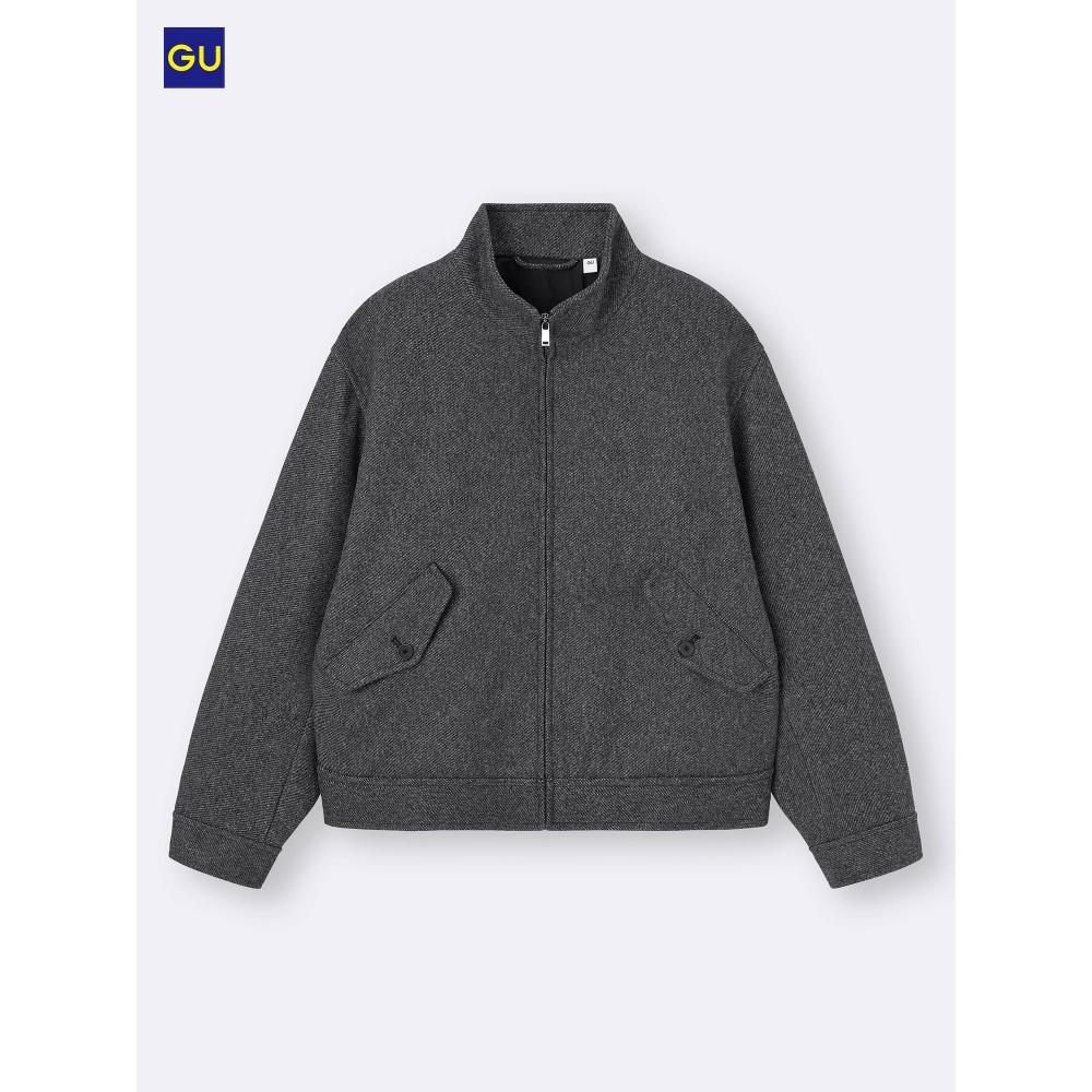 Uniqlo Gu Cozy Melton Stand Zip Up Jacket