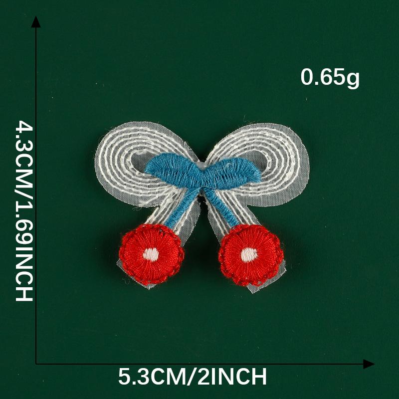 Оригинальная вышитая этикетка Аксессуары для волос Аксессуары Вишня Кружевная вышивка Наклейка DIY Нашивка Аксессуары для одежды Тканевая этикетка Тканевая наклейка