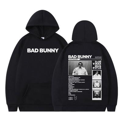 Графическое худи рэпера Bad Bunny DTMF DeBi TiRAR MaS FOToS Винтажное мужское с длинным рукавом, свободное, флисовое, оверсайз, спортивный костюм, уличная одежда
