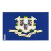 Drapeau - Connecticut - 90 X 150 Cm - Polyester - Impression Recto/verso - Œillets En Fer