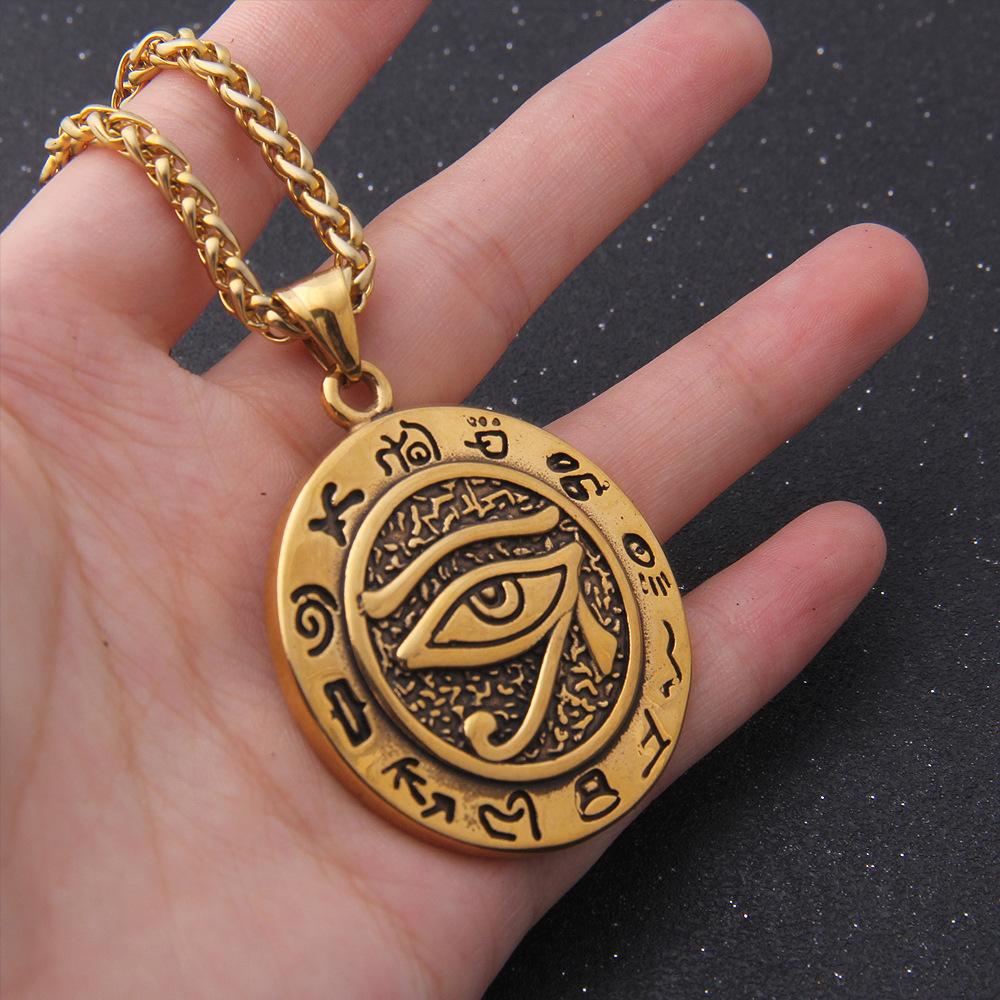Винтажный кулон «Всевидящее око», ожерелье для мужчин и женщин, религиозный амулет, ювелирные изделия