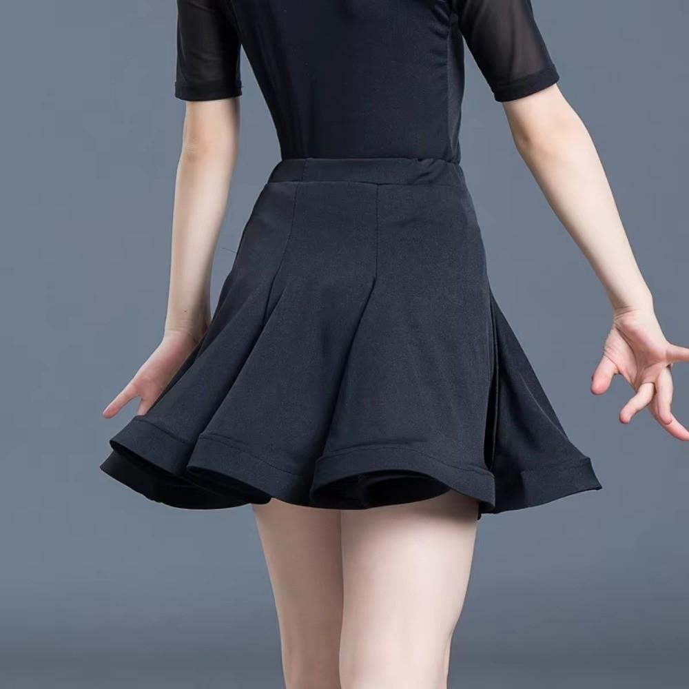 Professional Practice Dresses Black Examination Dance Skirt Kids Latin Dance Dress Boys Girls