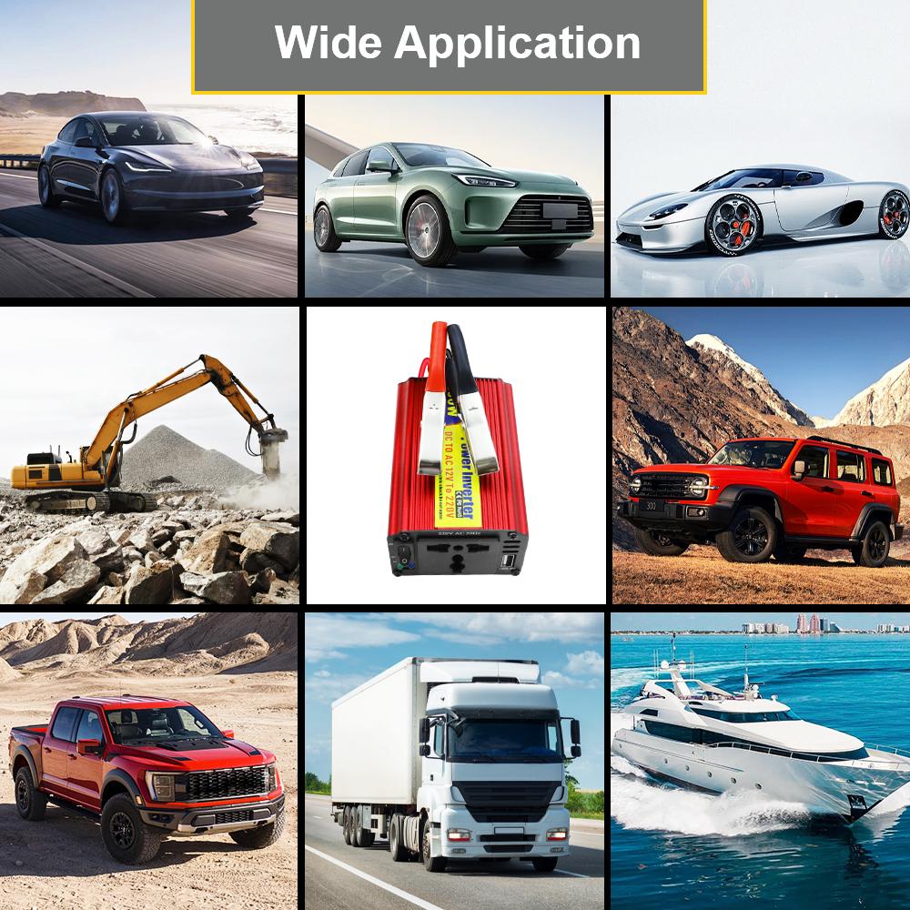 Автомобильный инвертор питания DC/AC универсальная розетка AC с портом USB-зарядки 200 Вт штекер прикуривателя/адаптер-клипса DC 12В в AC 220В