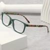 2 European and American fashionable reading glasses, lightweight anti blue light and anti eye fatigue reader, suitable for both