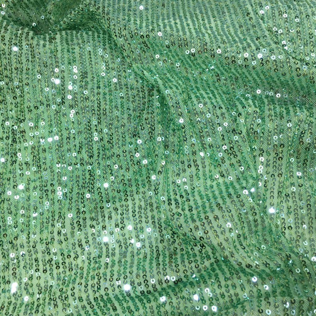 3mm Stripe Sequin Embroidery Mesh Fabric for Dress or Costume