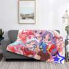 Kawaii Cute Lucky Star Fuzzy Blankets Anime Konata Izumi Miyuki Kagami Customized Throw Blankets for Bed Sofa Couch Bedspreads