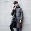 Men Super Warm Thick Jacket Mens Winter Parkas Long Coats with Hood for Leisure Men Parka Plus Size