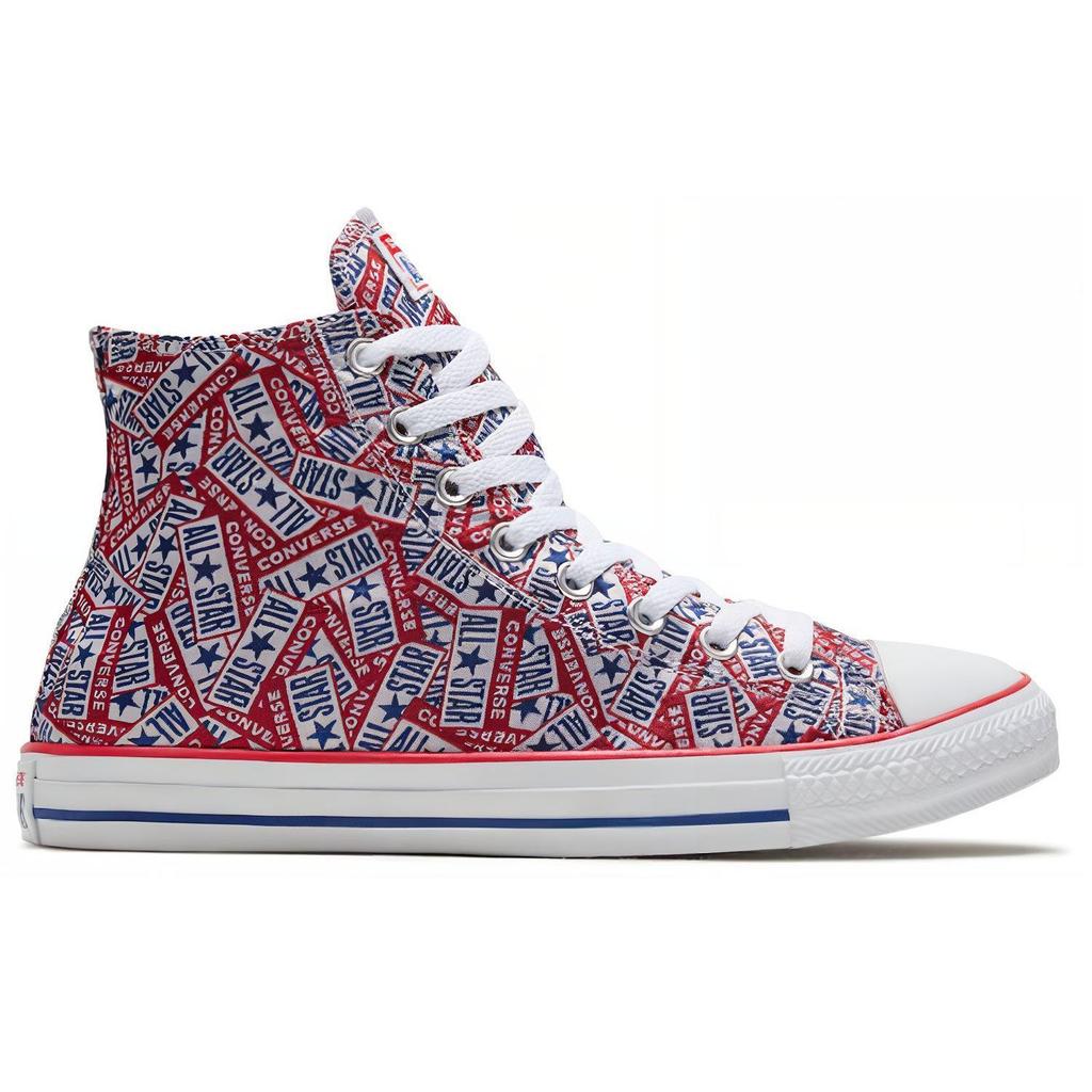 Converse Chuck Taylor All Star Удобные Модные Высокие Кеды из Канваса Унисекс Красные 166828C