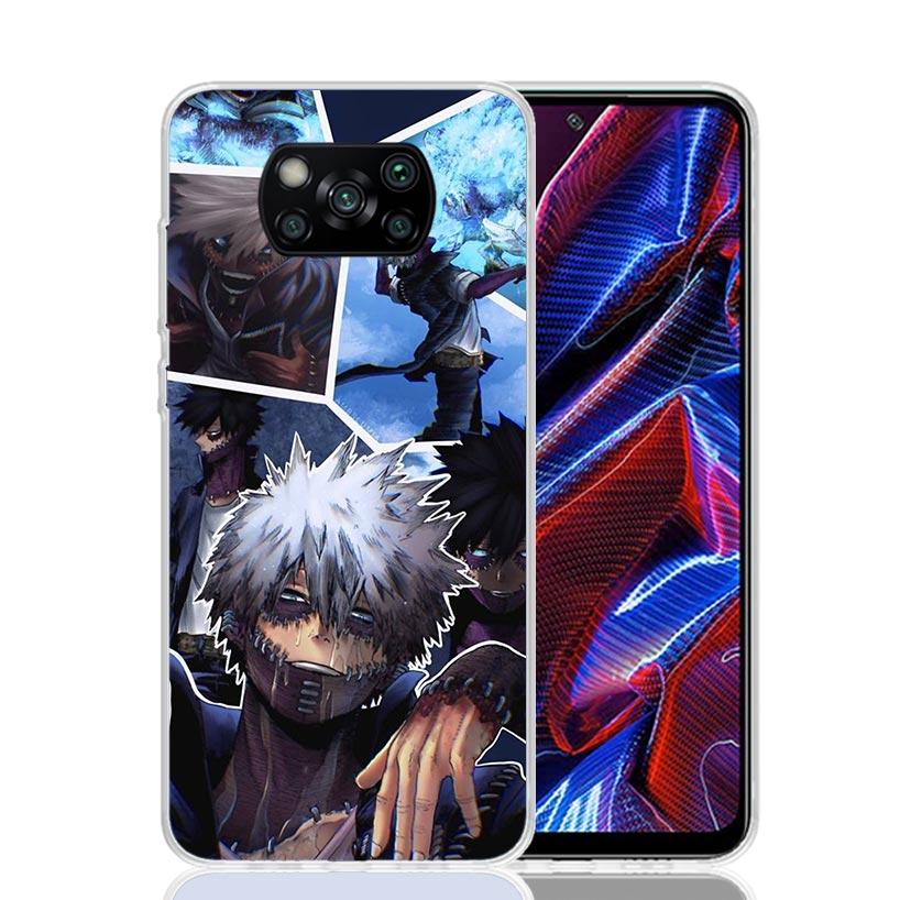 My Hero Dabi Bnha Case Phone Cover for Xiaomi Redmi Note 10 9 9S 8 8T 7 5 Pro Mi 12T 11T 10T 9T 12 11 Lite A3 A2 Trend Fundas Mi