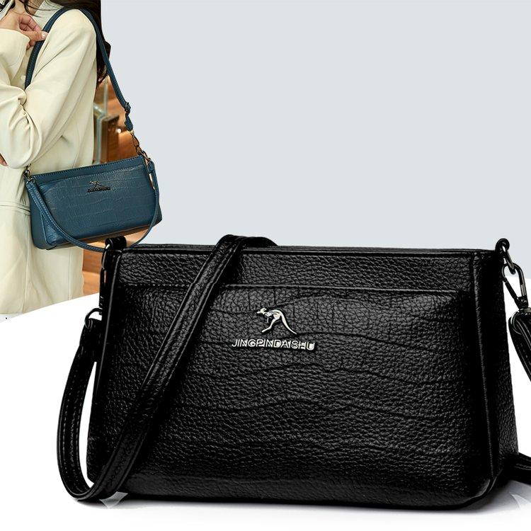 Маленькая квадратная сумка с крокодиловым узором 2024 года, летняя новая модная повседневная сумка-мессенджер, простая женская сумка через плечо, женская сумка для внешней торговли