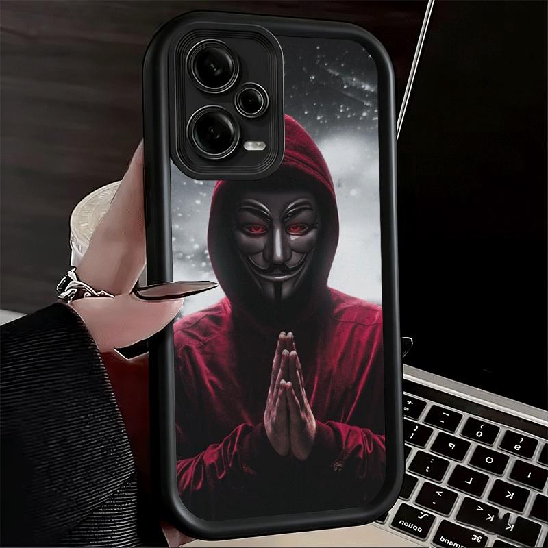 Чехол для телефона Xiaomi Redmi Note 15 14 13 Pro Plus Анонимная V-маска Оболочка 12S 11 11S 11T 5G 14S Мягкий силикон Funda