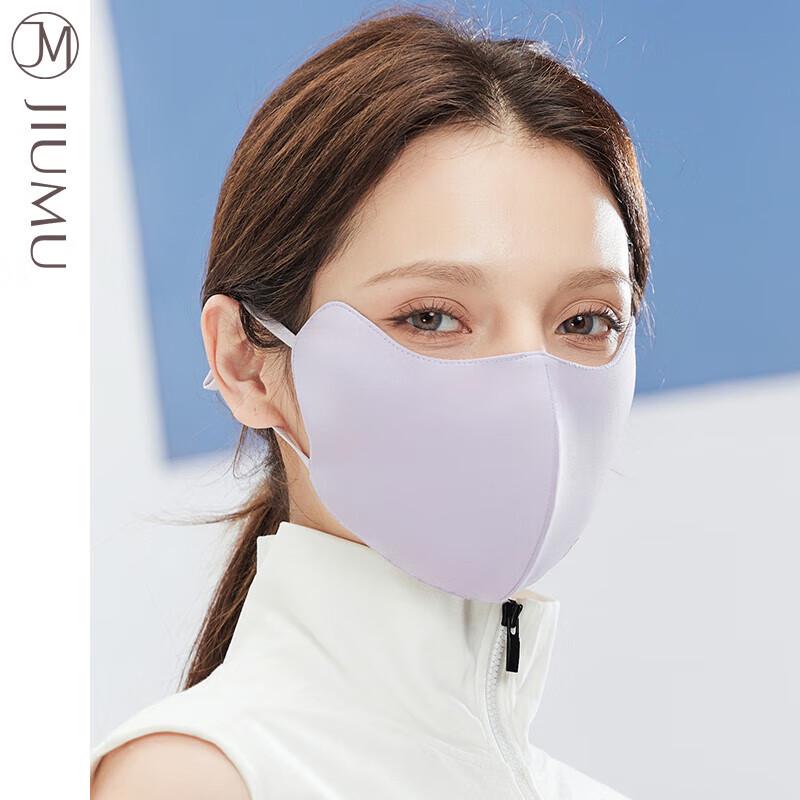 JIUMU Women's Summer Ice Silk Sun Protection Mask