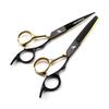 6,0" XCM-02 Черно-золотые парикмахерские ножницы 440C Прямые ножницы