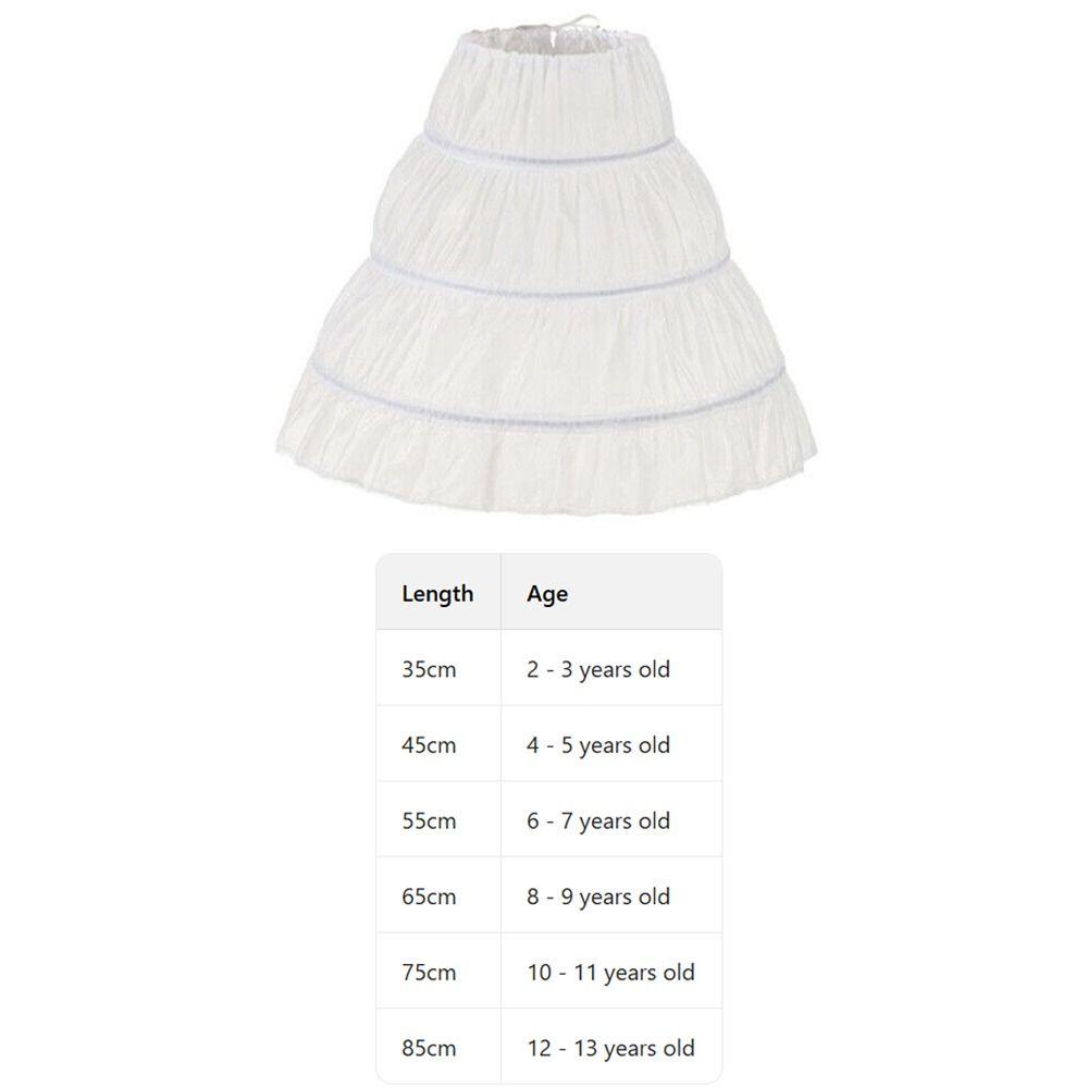 White Lace Children Skirt Petticoat 3 Hoops Princess Skirt Fashion Crinoline Skirt  Kids Girls