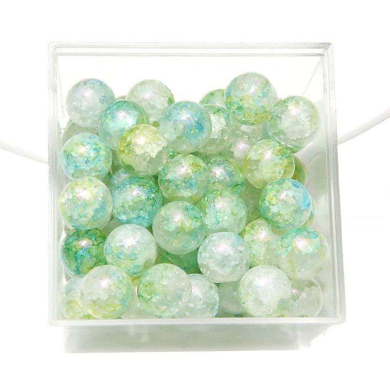 10 мм стеклянные бусины-попки Halo Inside Broken Round Бусины из глазури Ретро-бисер ручной работы Diy Ice Crack Jewelry Бусины-попки для изготовления ювелирных изделий